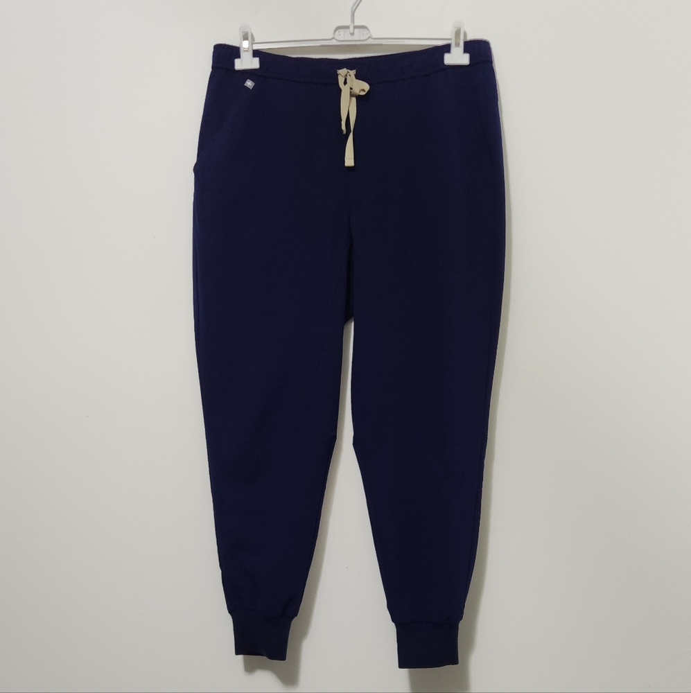FIGS Women’s Zamora Jogger Scrub Pants Navy Blue Size L Short
